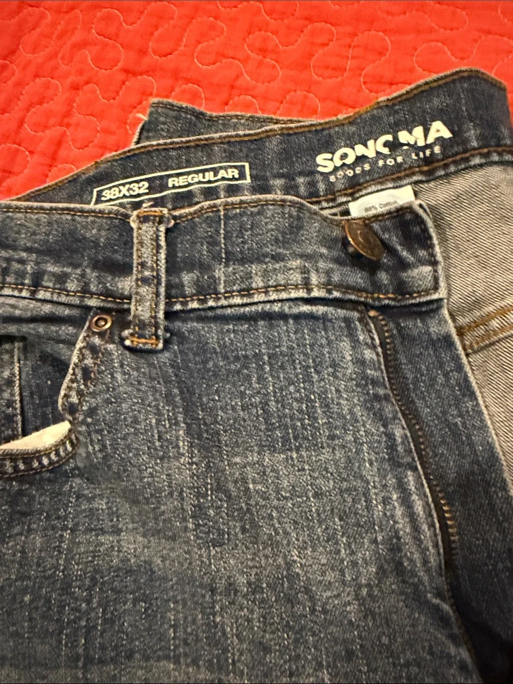 Sonoma Men’s Straight-Leg Medium Blue Jeans